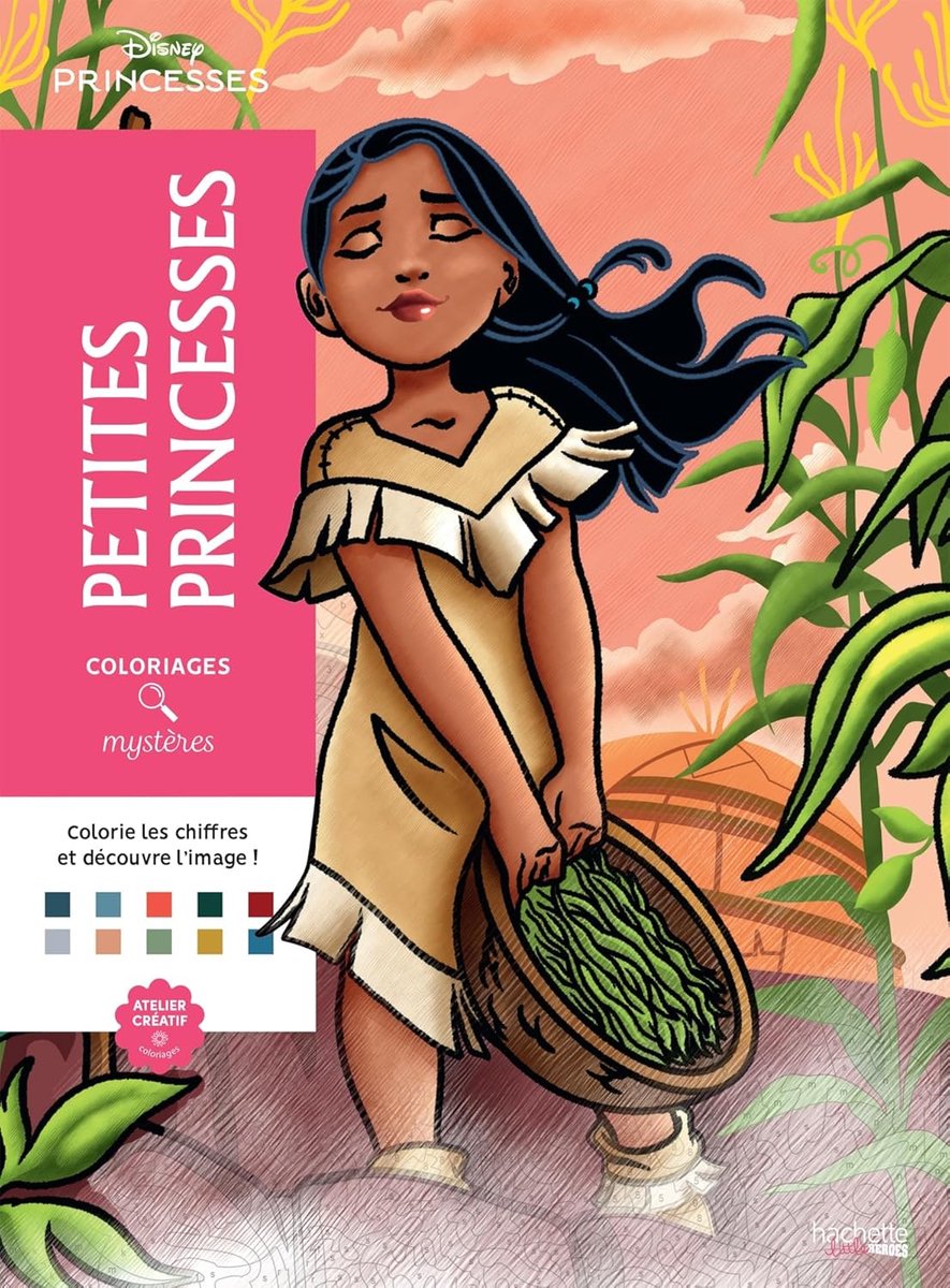 Hachette eroi coloriages mystères disney petites principesse - libro da colorare per numero - hachette