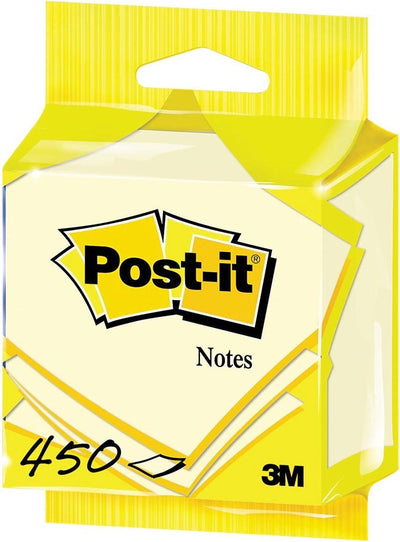 Post-it® notes, cube, canary yellow™, 76 x 76 mm, 450 leaves cube