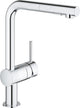 Grifo de cocina Grohe Minta - caño en L giratorio alto - con ducha de mano extraíble - cromo