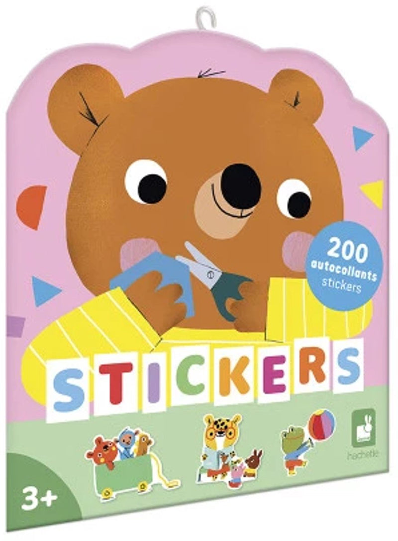 Janod - libro de pegatinas - animales en la guardería - 200 pegatinas