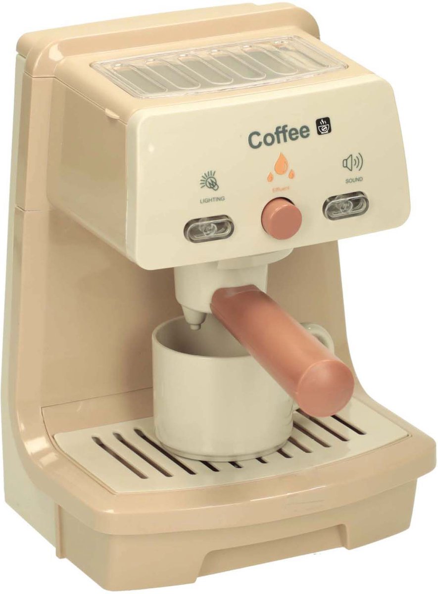 Coffee machine with light and sound