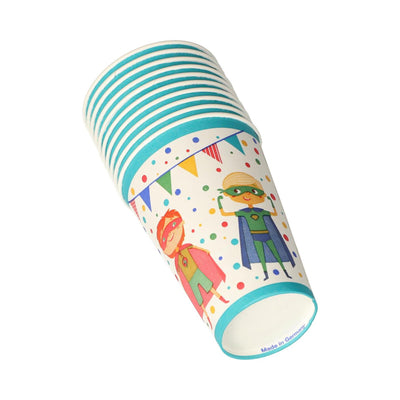 Bicchieri Papstar supereroe in cartone 0,2l ø7x9,7cm