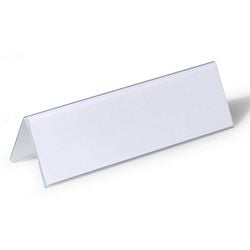 Tafelnaambord durable 805219 pvc 210x61mm dubbelzijdig transparant 25 stuks