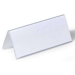 Abi tafelnaambord durable 8050 pvc 150x61 122mm dubbelzijdig beschrijfbaar