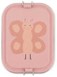 Trixie | brooddoos groot - mrs. butterfly - rsv lunchbox voor kinderen - makkelijk te openen - broodtrommel - 2 vakken - roze