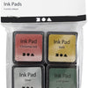 Inchiostro per timbri Creativ Company Oro Verde Lime Natale Rosso Argento, 4 pz.