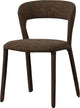 Silla de comedor Woood noble - poliéster - marrón melange - 76x51x56
