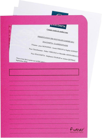 Exacompta cartella con finestra per sempre modello L 120gr rosa 100 pezzi