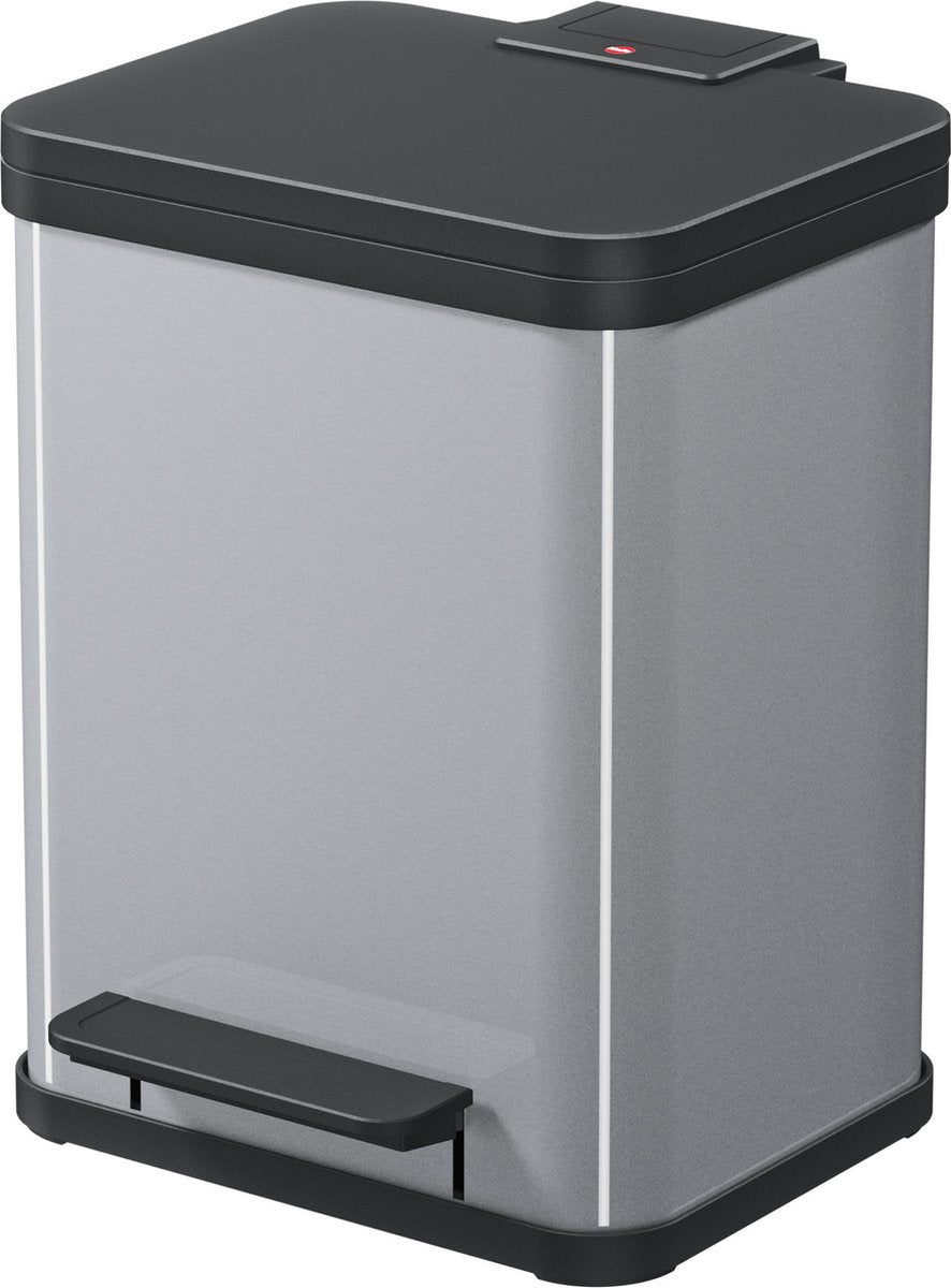 Hailo Hailo Oko Duo Plus M Pedal Bucket 2x9l Silver Black