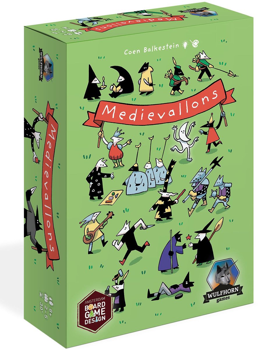 Esclusivo gioco di carte Medievallons, gioco da tavolo strategico per 2-5 giocatori.