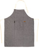 Tiseco home studio - kitchen apron sherlock fishbone - 50% polyester-50% cotton - adjustable at the neck, spacious front pocket, hanging loop - 68x85 cm - black and white