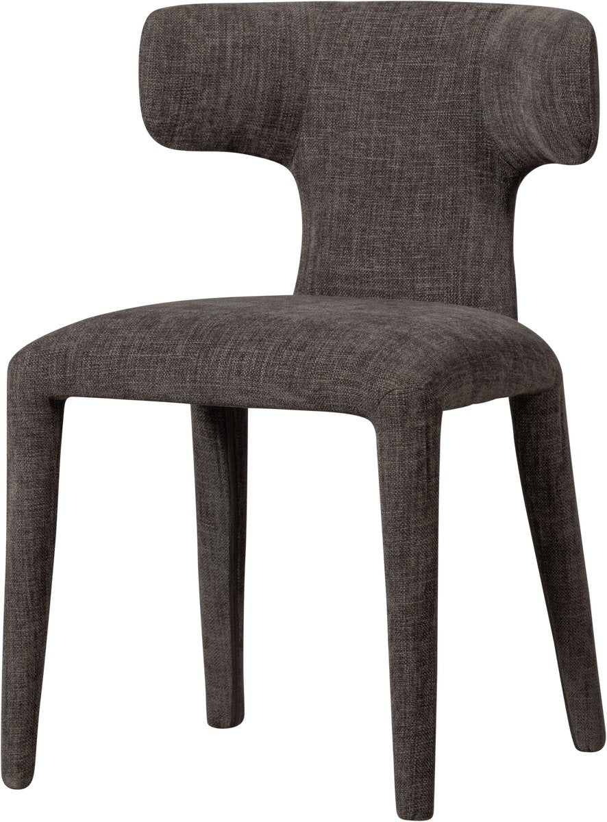 Silla de comedor Woood permit - tejido - marrón espresso - 78x52x53 cm