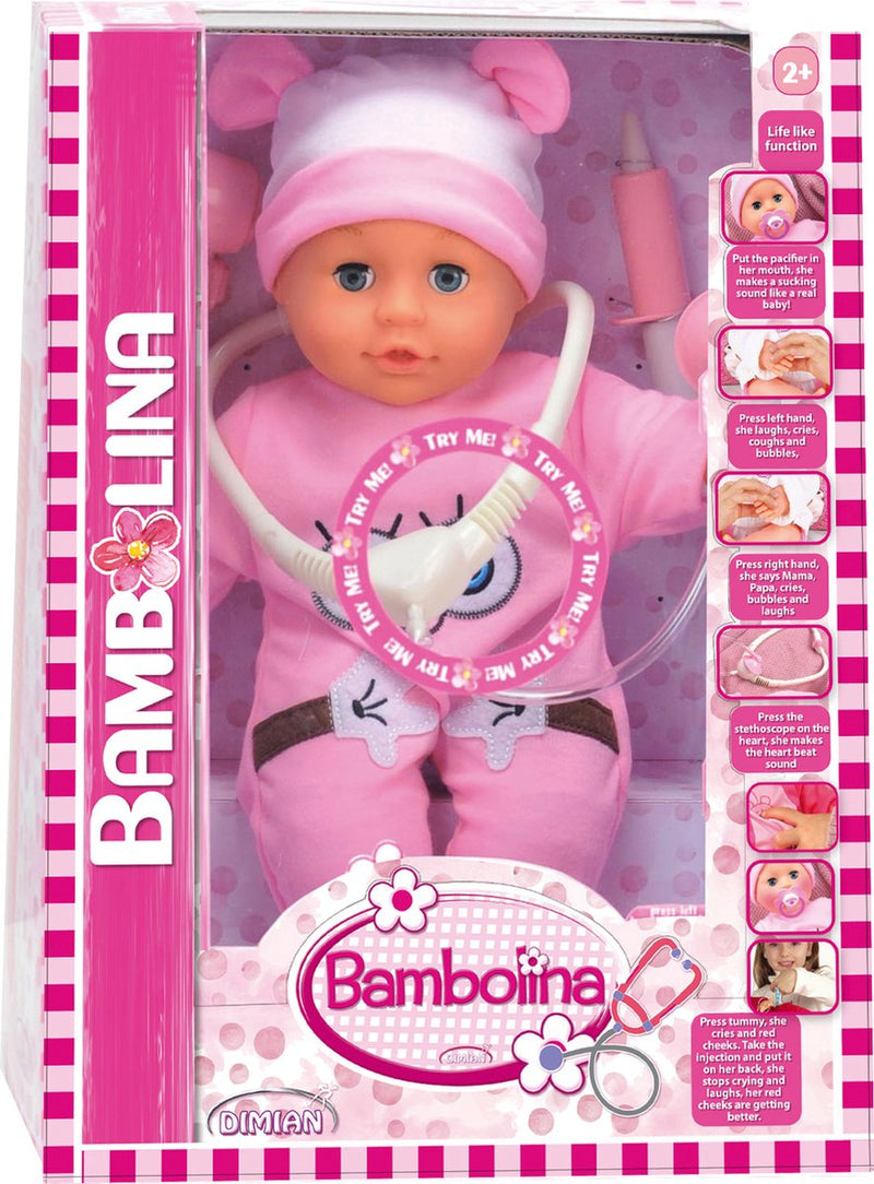 Dimian pop dokterset con accesorios - molly bambolina -36 cm.