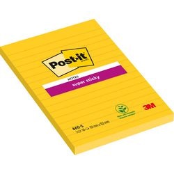 Post-it super adesivo 660-s 102x152mm a righe gialle