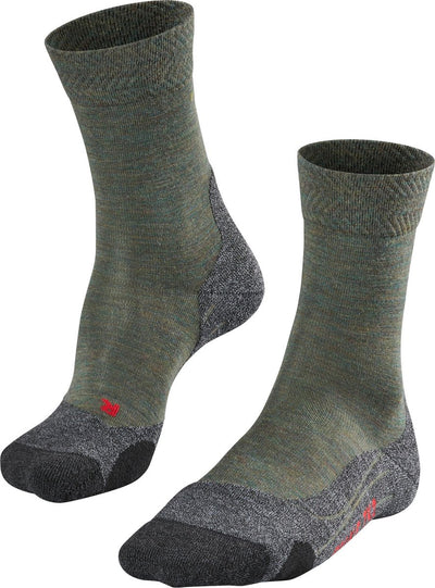 Falke tk2 melange anti-blaar dik wol functioneel materiaal wandelsokken heren groen - maat 39-41