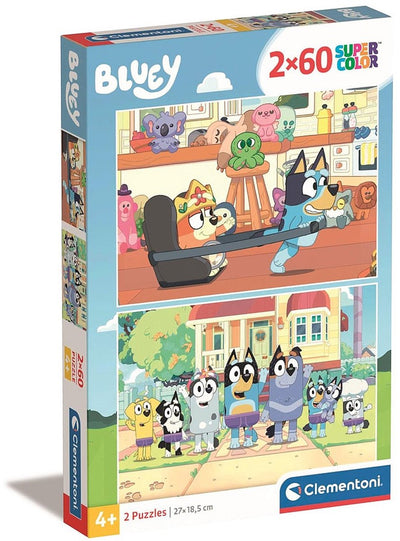 Clementoni puzzle puzzle super color bluey, 2x60st.