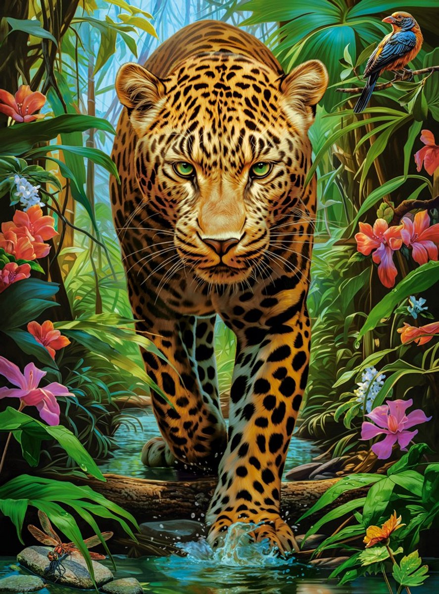 Castorland puzzel leopard in de wildernis - 2000 stukjes legpuzzel.