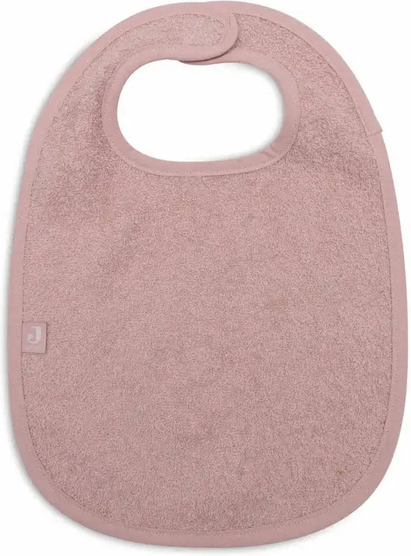 Jollein - babero de rizo - algodón - con velcro - rosa salvaje