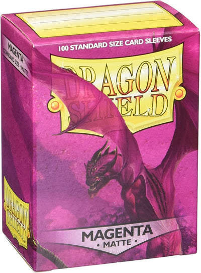 Scudo del drago arcano degli uomini di latta - buste protettive per carte di dimensioni standard magenta opaco 100x