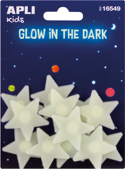 Apli kids stickers glow in the dark kleine sterren 12 stuks decoratie.