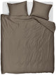 Funda nórdica con cambio de ropa de cama - liso - camas gemelas - 240x200 220 - taupe