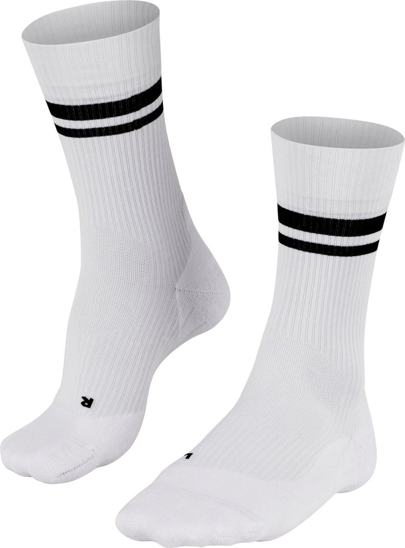 Falke te4 calcetines de tenis clásicos anti ampollas, calcetines deportivos de algodón con relleno ligero para mujer blanco - talla 35-36