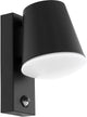 Eglo caldiero wandlamp buiten - beweginssensor - e27 - 24 cm - antraciet wit