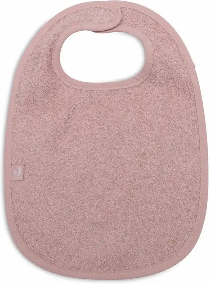Jollein - babero de rizo - algodón - con velcro - rosa salvaje