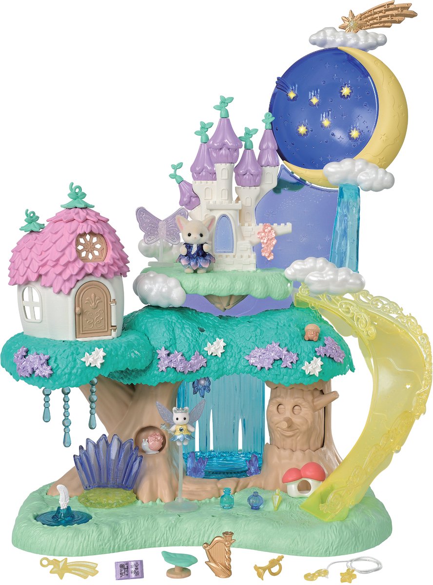 Sylvanian Families 5857 Castello delle fate della foresta - con 2 morbide figure da gioco vellutate