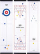 Engelhart Caja de juegos 3 en 1 – curling, bolos aleatorios – Juego de mesa multifuncional – 120 x 28 cm – Juego de juegos 3 en 1 – Juego de mesa de habilidad – Caja de juegos de interior –