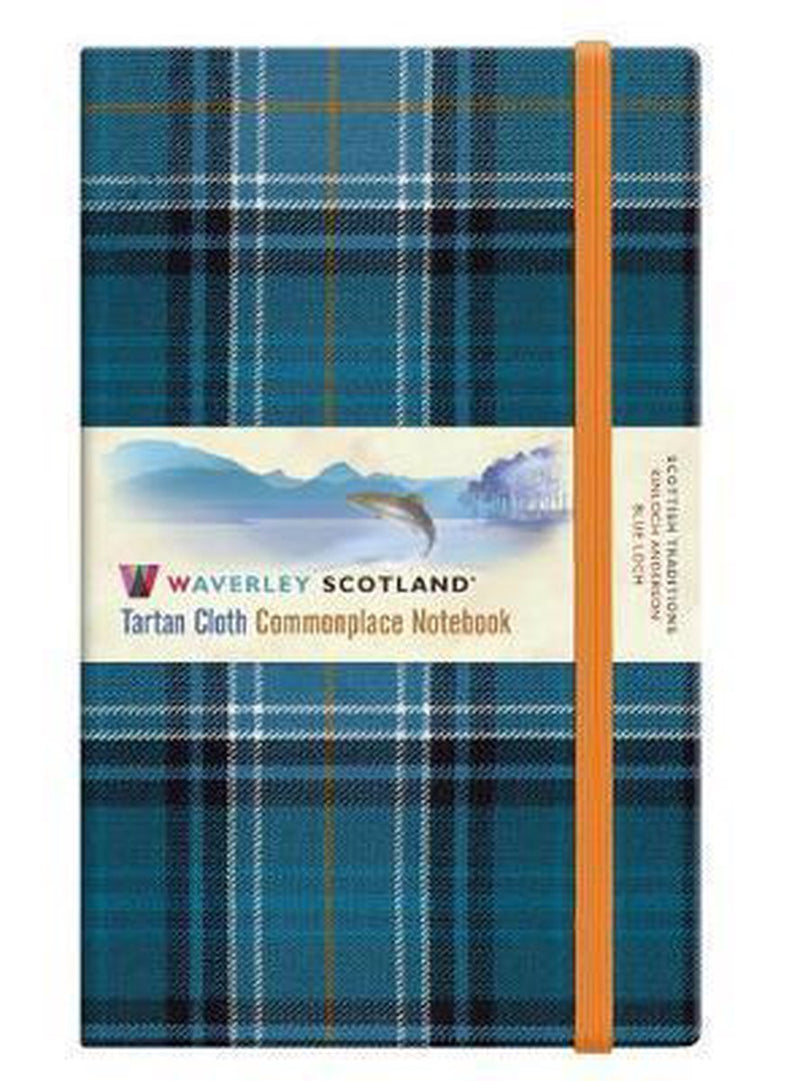 Diario quaderno scozzese blu Loch Waverley: grande: 21 x 13 cm