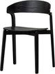 Woood cras eetkamerstoel - essenfineer - zwart - 75x52x42