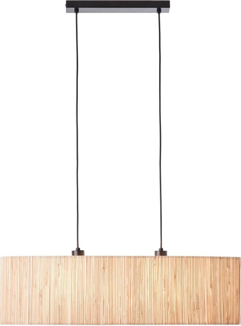 Brilliant wimea - lampada a sospensione - e27 max 2x40w - nero natura