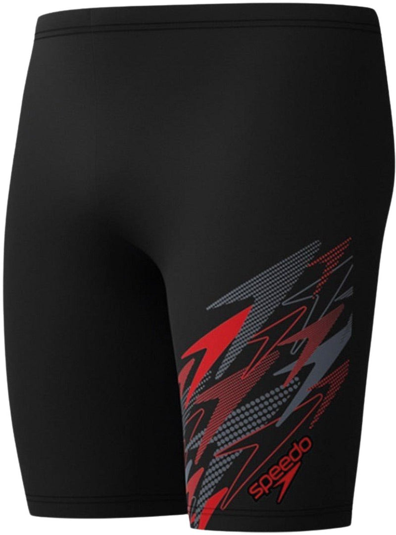 Speedo medley logo jammer Bañador deportivo para hombre - negro rojo
