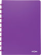 Atoma - quaderno trendy - a4 - 144 pagine - commerciale a quadretti - viola trasparente