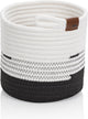 Cesta Kela, 18 x 17 cm, redonda, blanco negro - |hedda