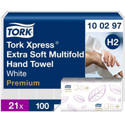 Asciugamani piegati Tork Premium Extra Soft 34x25 cm bianco