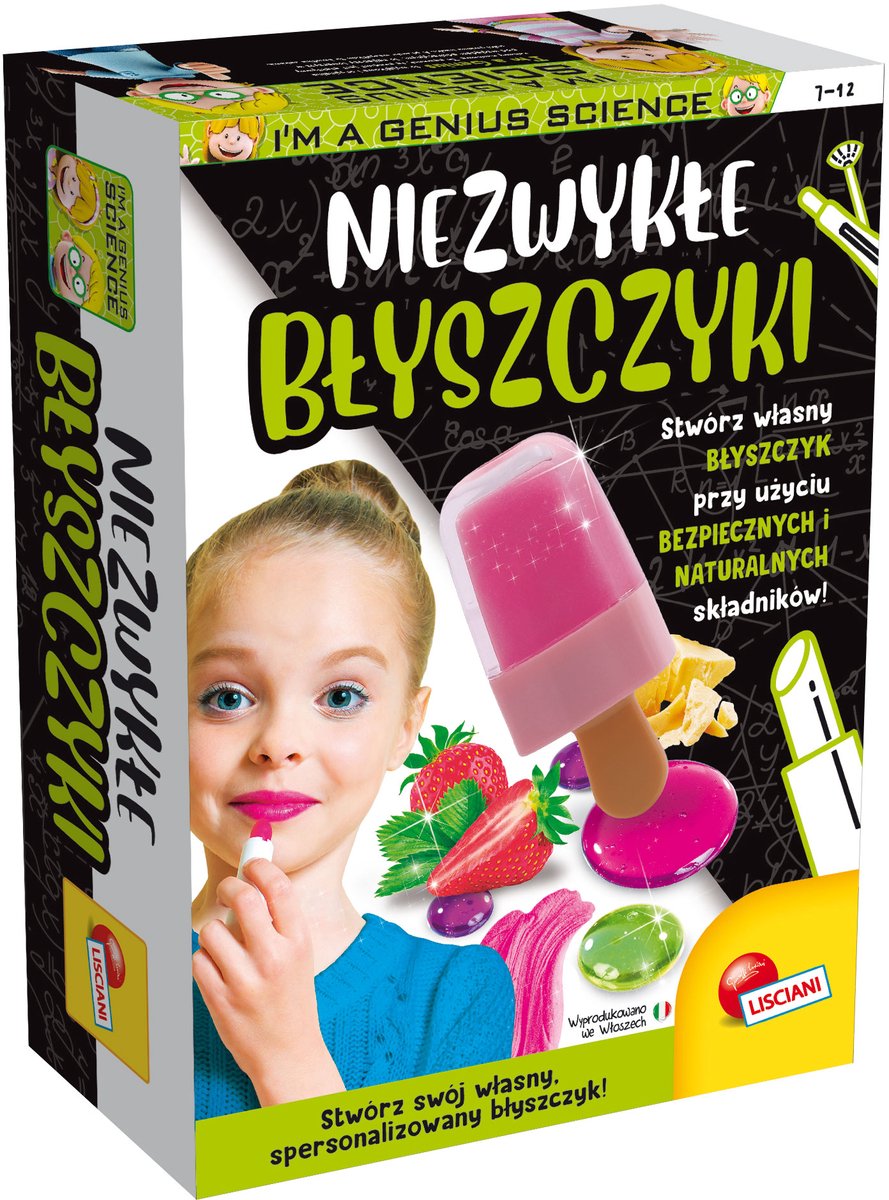 Lisciani i’m genius – lipgloss maker set – kleurrijk geurend – natuurlijke ingrediënten – 7+