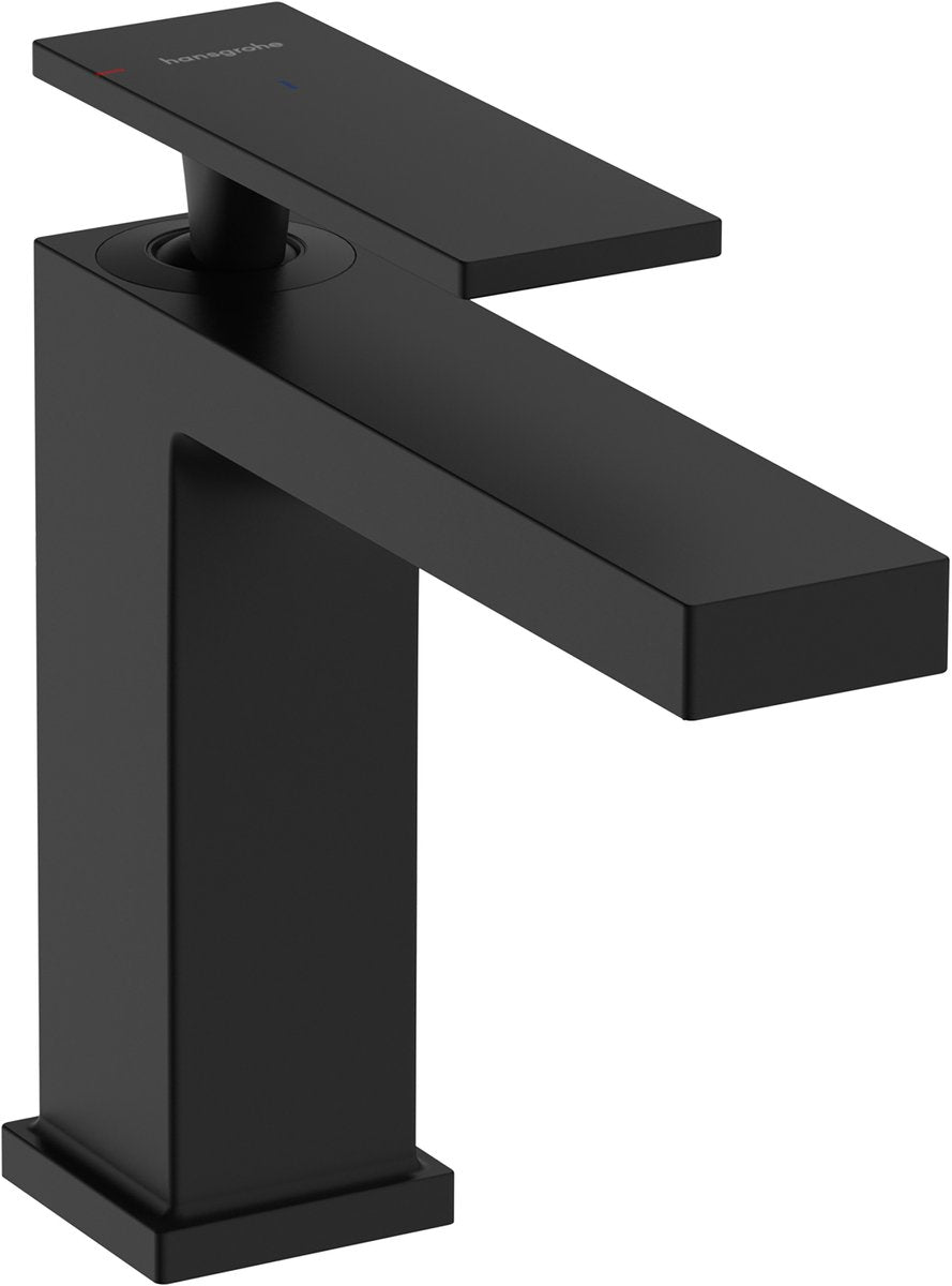 Hansgrohe tecturis e - wastafelkraan - ééngreeps bediening - coolstart energiebesparend - zonder waste - 110mm maat - mat zwart