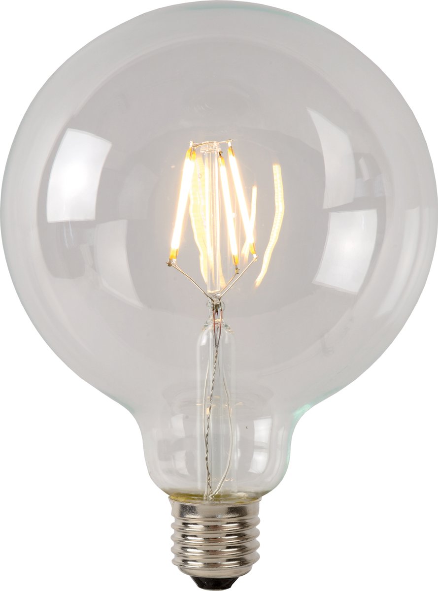 Lucide g95 class b - filament lamp - ø 9,5 cm - led dimbaar - e27 - 1x7w 2700k - transparant