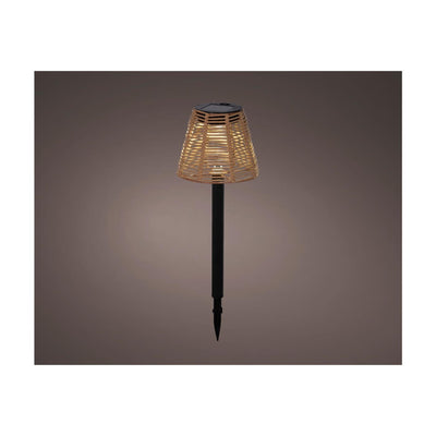 Lumineo solar plug-in lamp wicker ø12xh30cm