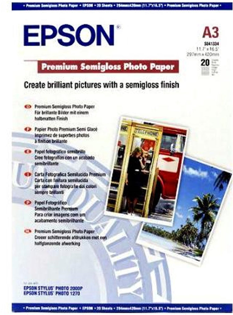 Carta fotografica semilucida Epson Premium - 20 pezzi
