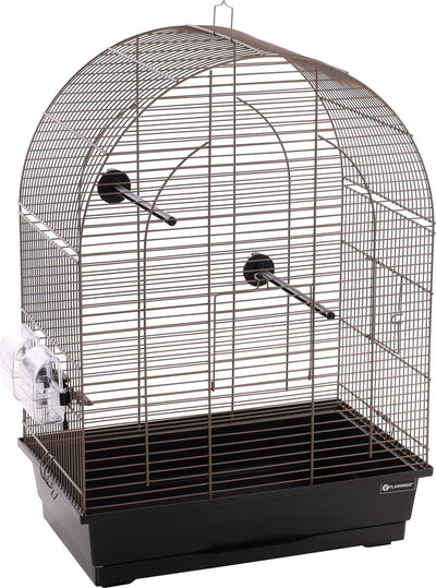 Jaula para periquitos flamencos klara 2 45x28x62,5 taupe metalizado