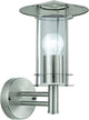 Lampada da parete da esterno Eglo lisio - e27 - 30 cm - acciaio inox - vetro
