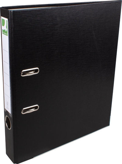 Raccoglitore Q-connect, per ft A4, in pp e carta, con bordo protettivo, dorso da 5 cm, nero