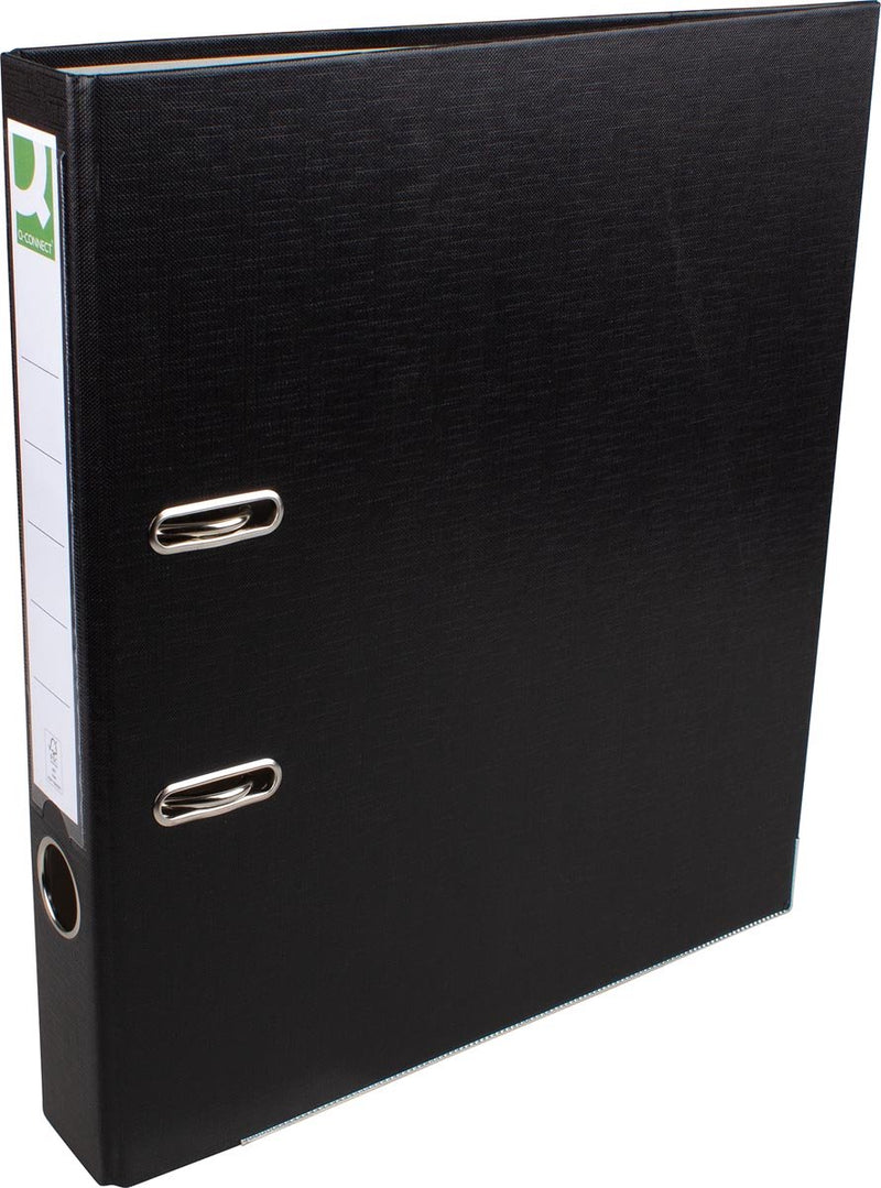 Carpeta Q-connect, para ft a4, de pp y papel, con borde protector, lomo de 5 cm, negro
