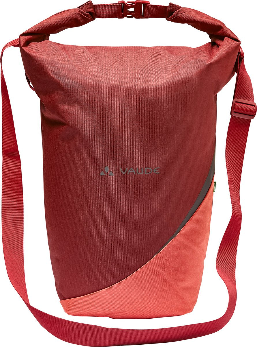 Vaude bicycle bag shoulder bag with laptop compartment road master urban double bike bag dark cherry dark red