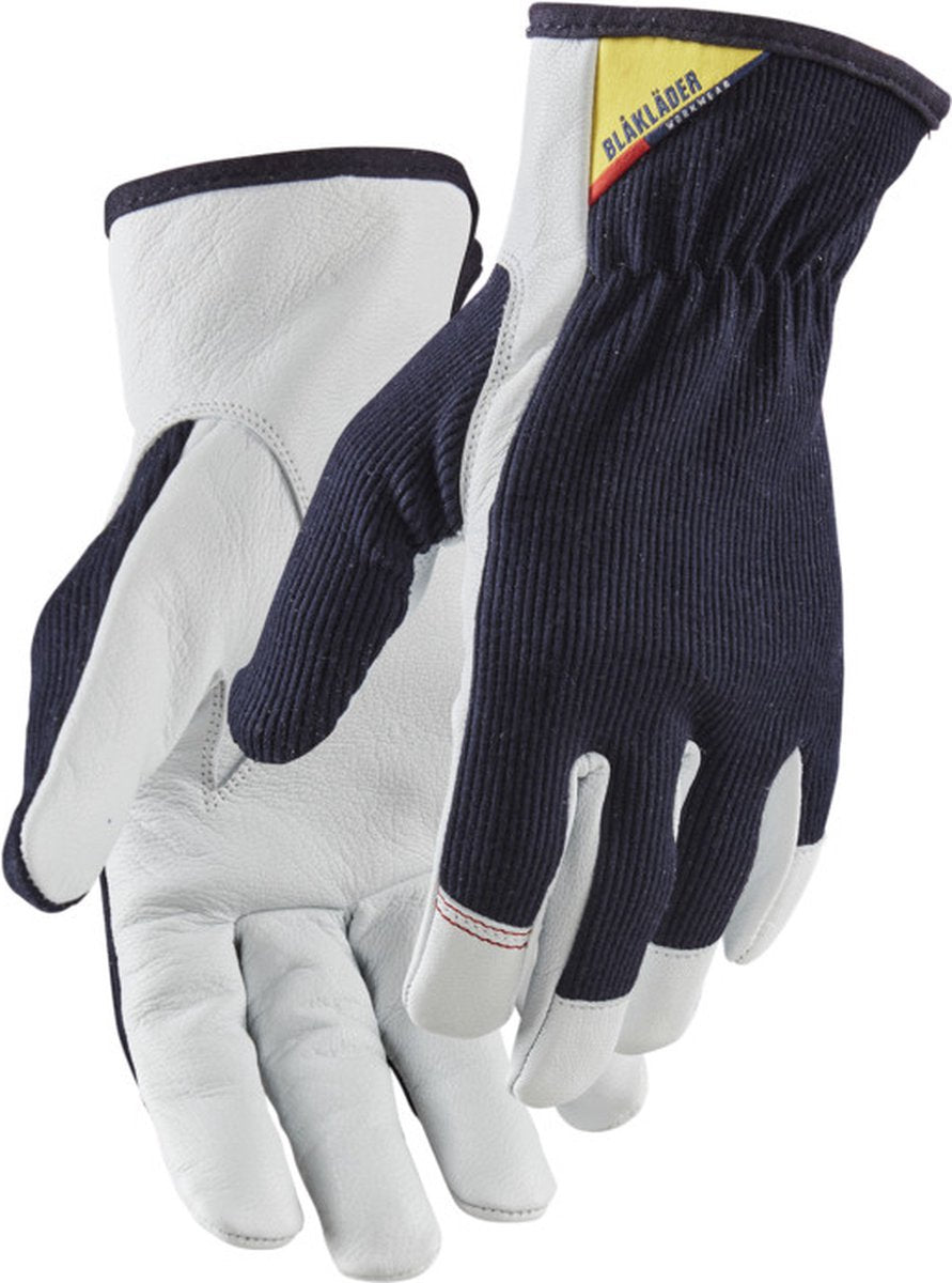 Blåkläder blaklader werkhandschoen leer 2801-1458 - donkerblauw wit - 6