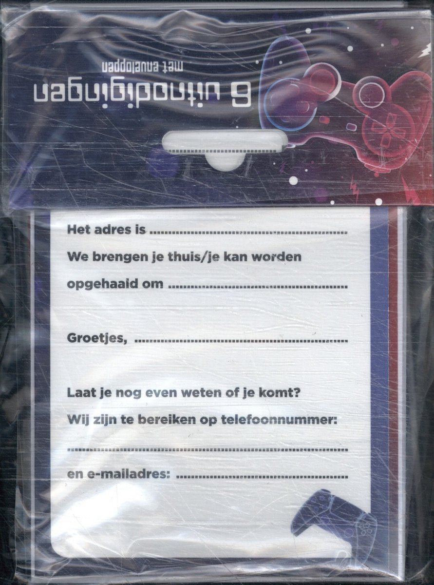 Interstat uitnodigingskaarten - game on - 6st.