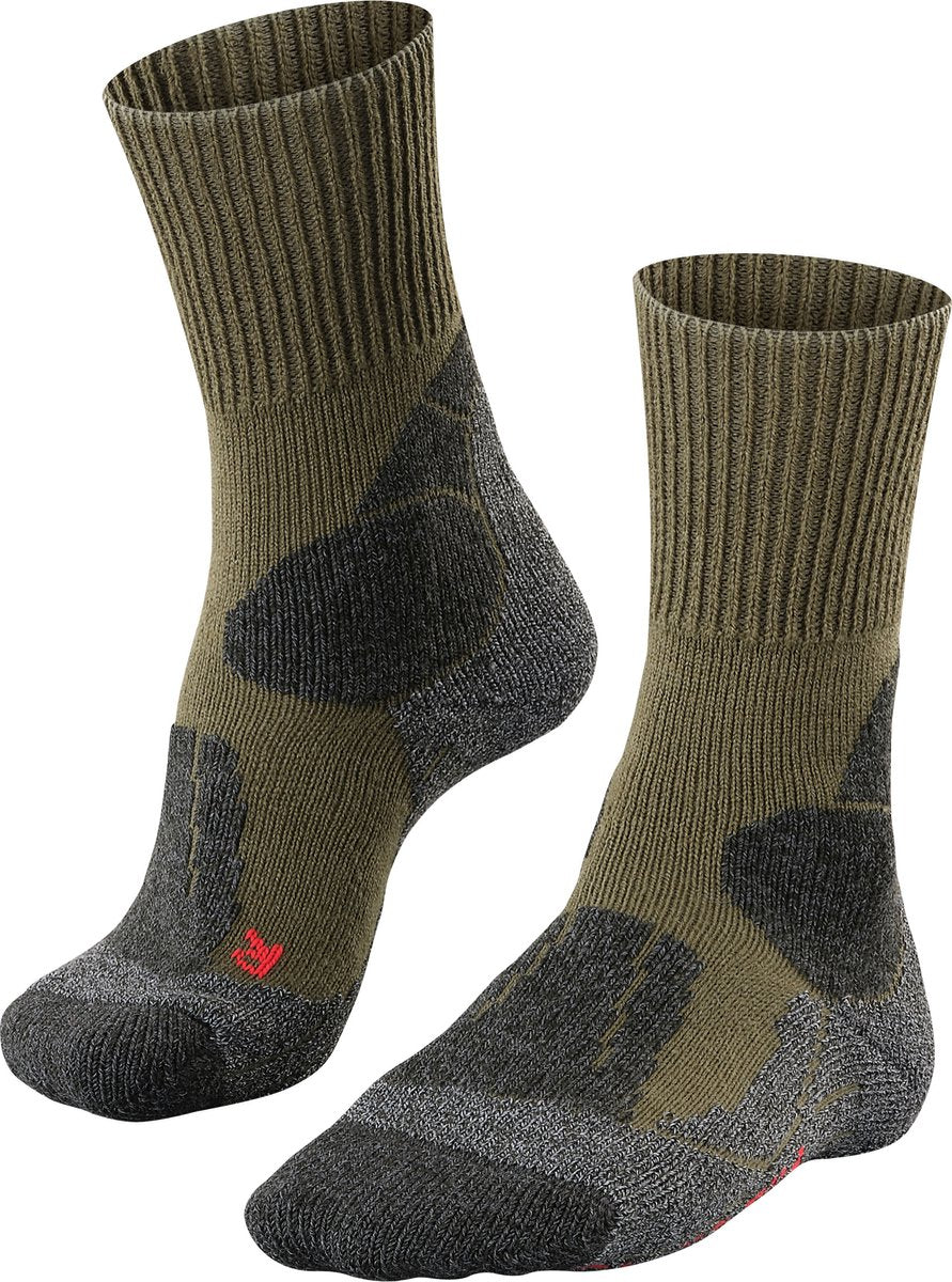 Falke tk1 anti-blaar dik wol functioneel materiaal wandelsokken heren groen - maat 42-43